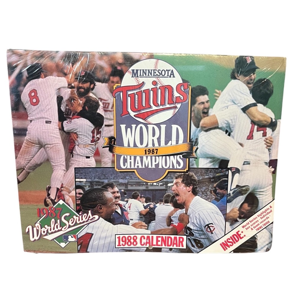 Minnesota Twins 1987 World Series Champions 1988 Calendar Sealed MLB Vintage